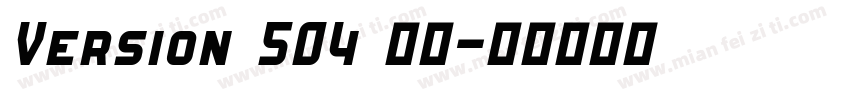 Version 504 黑体字体转换